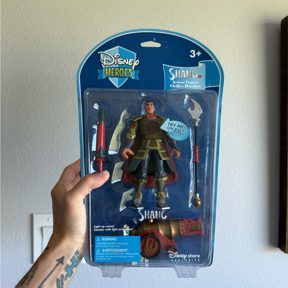Disney Heroes Shang Action Figure with Red and Gold Details